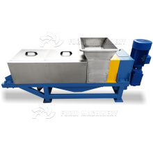 Double screw food residue dewatering squeezer equipment/kitchen waste dewatering machine